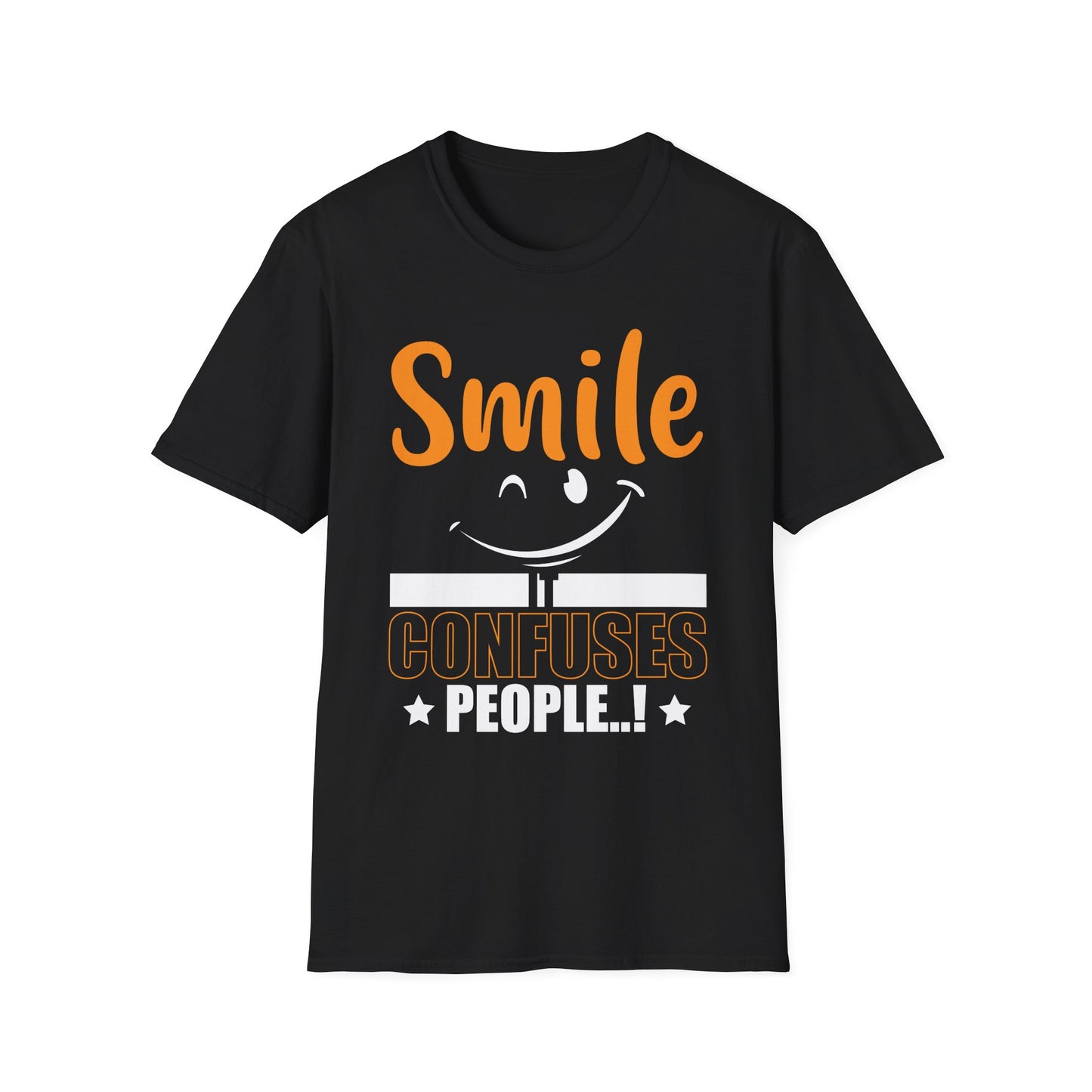 Smile It Confuses People Funny Graphic T-Shirt