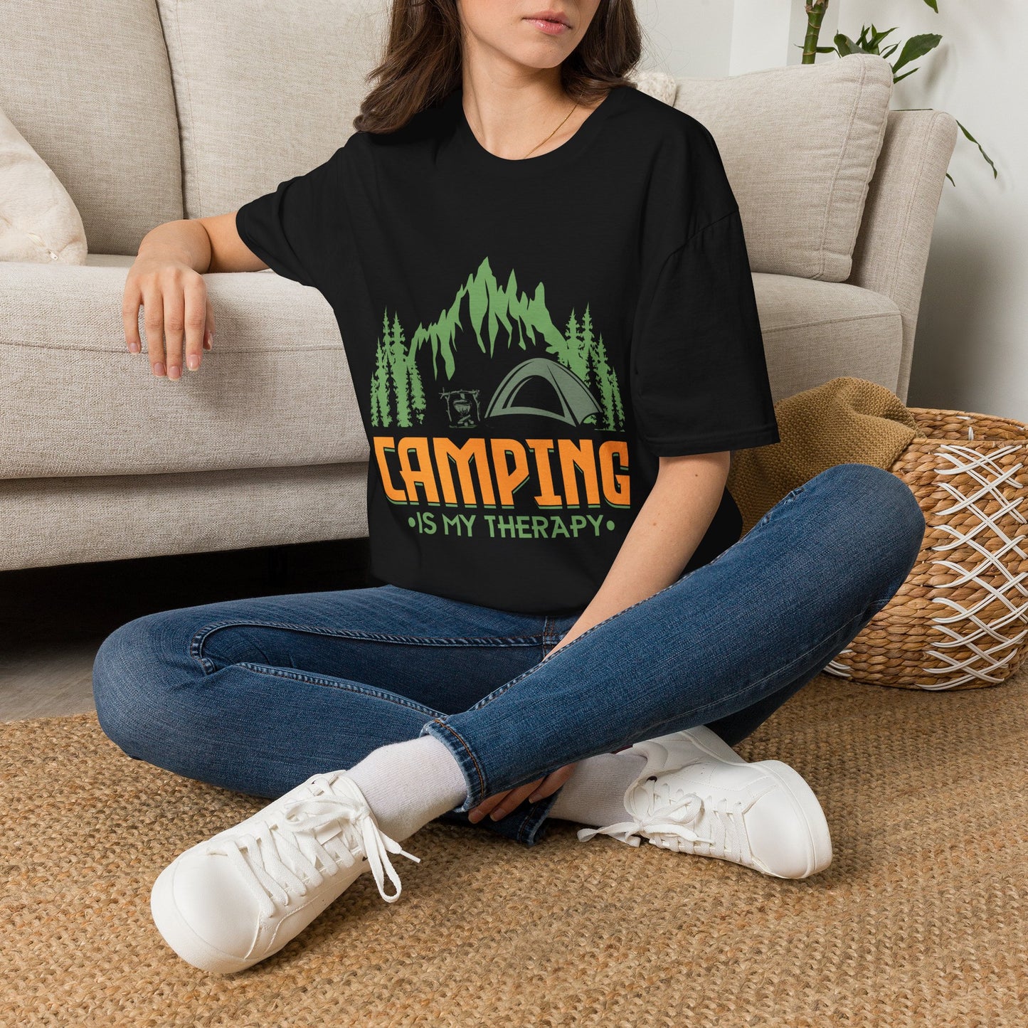 Camping Is My Therapy Outdoor Adventure T-Shirt