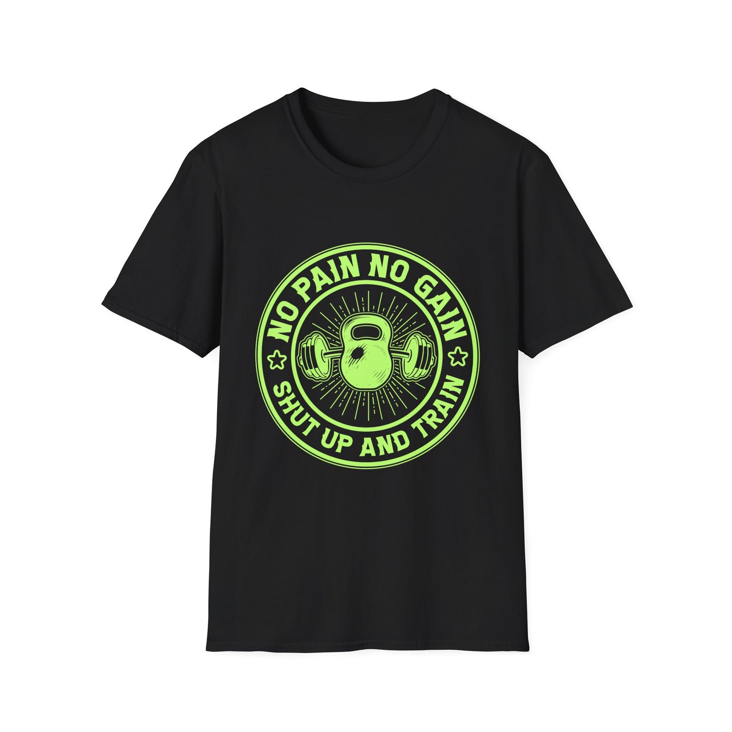 No Pain No Gain Kettlebell Gym Motivation T-Shirt