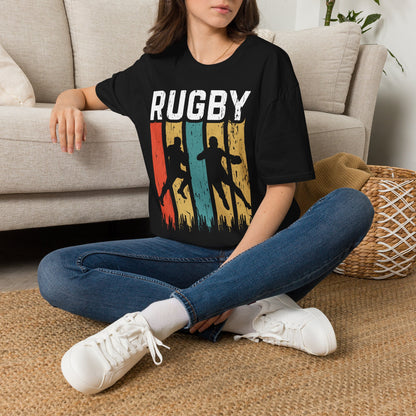 Retro Rugby Player Graphic T-Shirt