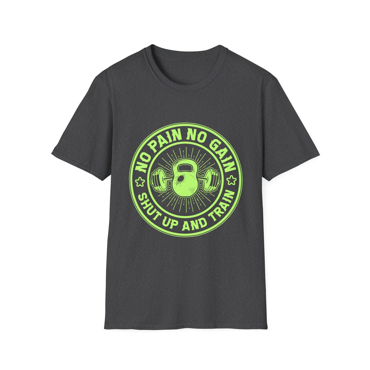 No Pain No Gain Kettlebell Gym Motivation T-Shirt