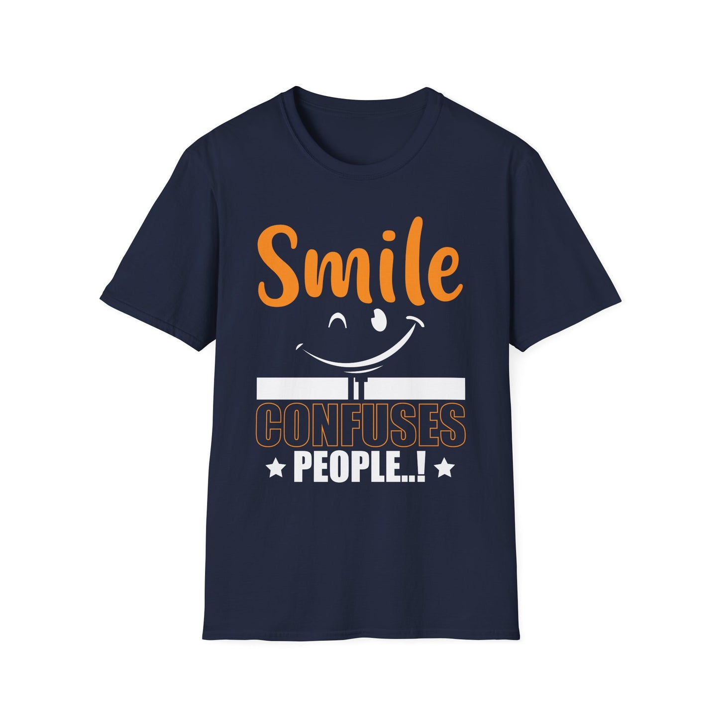 Smile It Confuses People Funny Graphic T-Shirt