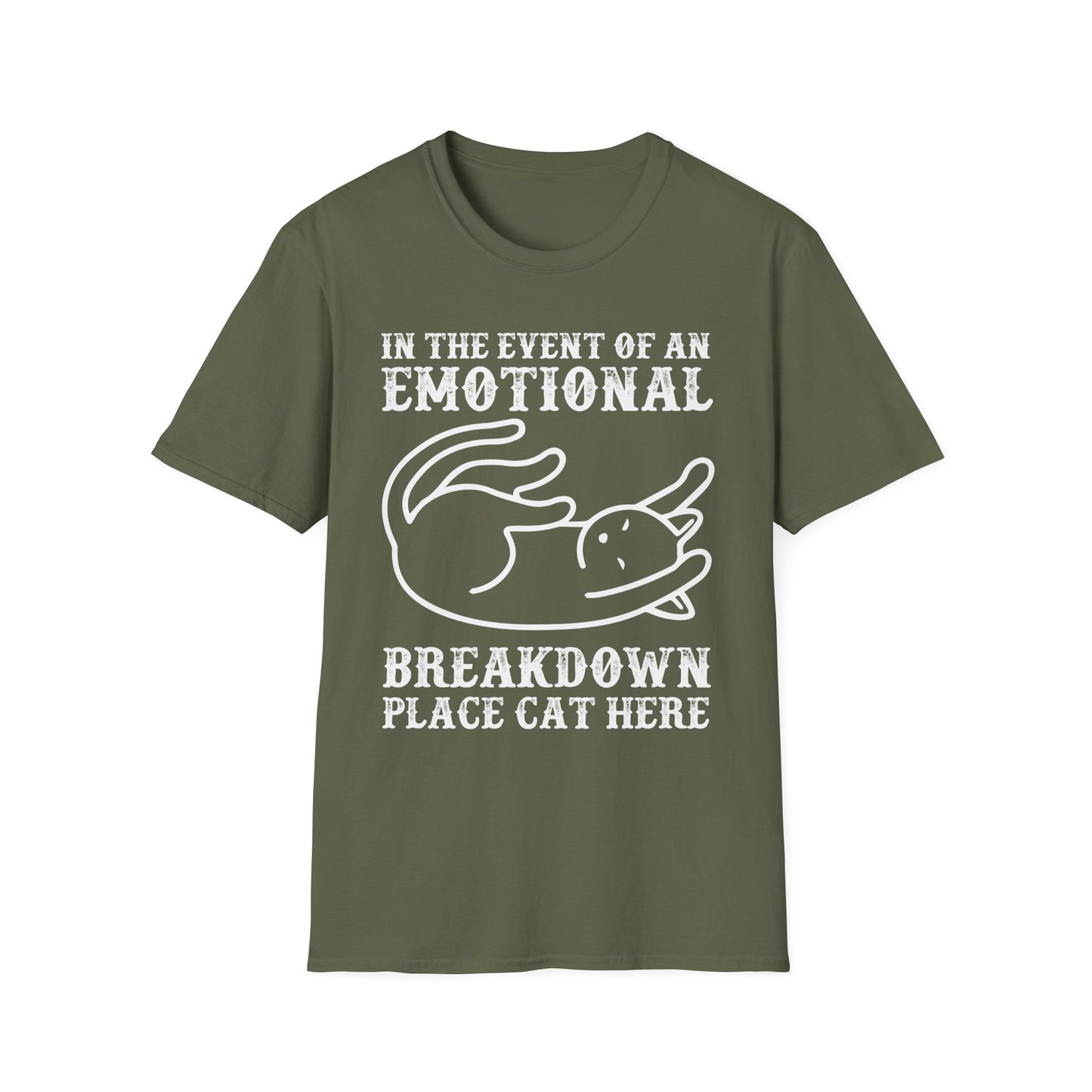 Emotional Breakdown Cat T-Shirt – Funny Cat Lover Graphic T-shirt