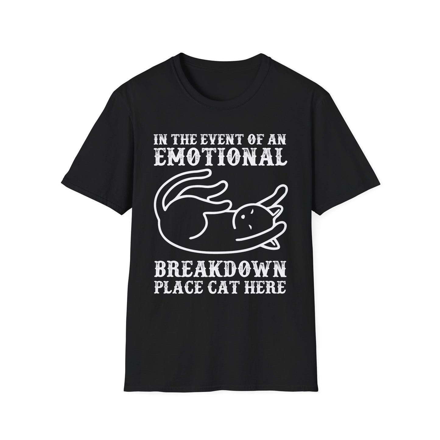 Emotional Breakdown Cat T-Shirt – Funny Cat Lover Graphic T-shirt