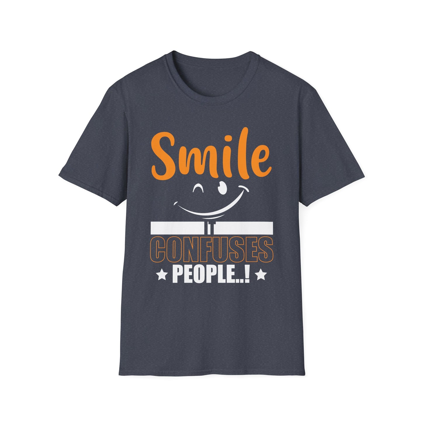 Smile It Confuses People Funny Graphic T-Shirt