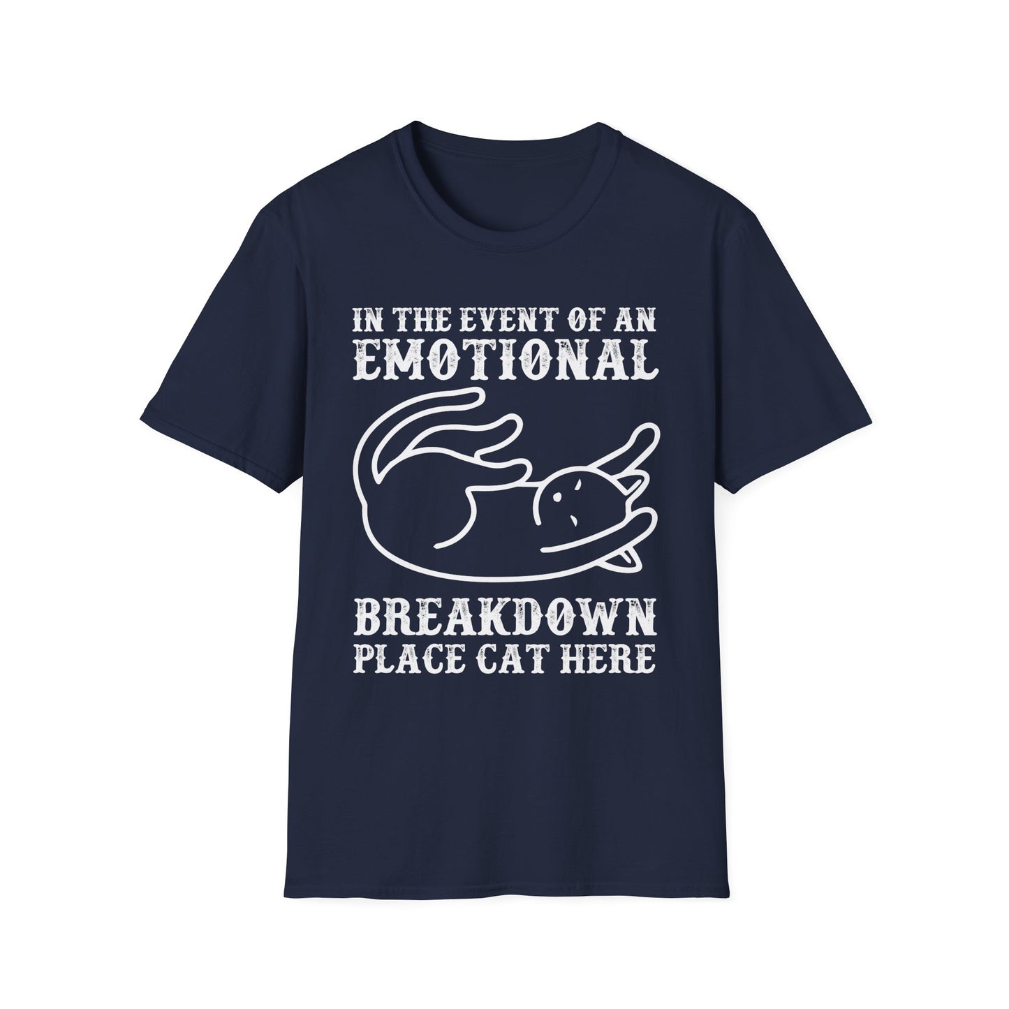 Emotional Breakdown Cat T-Shirt – Funny Cat Lover Graphic T-shirt