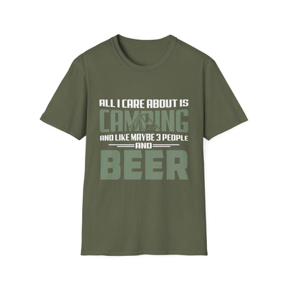 All I Care About Is Camping Funny Outdoor T-Shirt