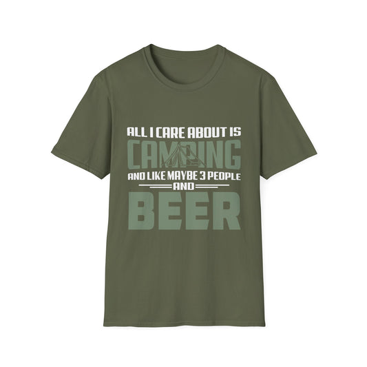 All I Care About Is Camping Funny Outdoor T-Shirt