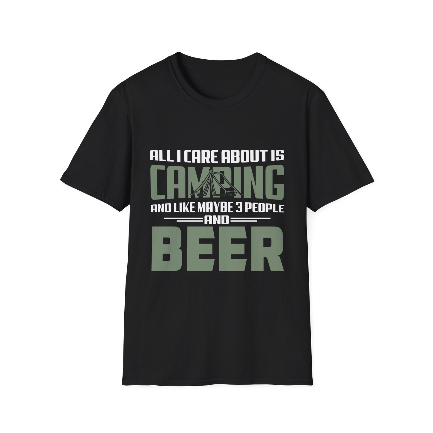 All I Care About Is Camping Funny Outdoor T-Shirt