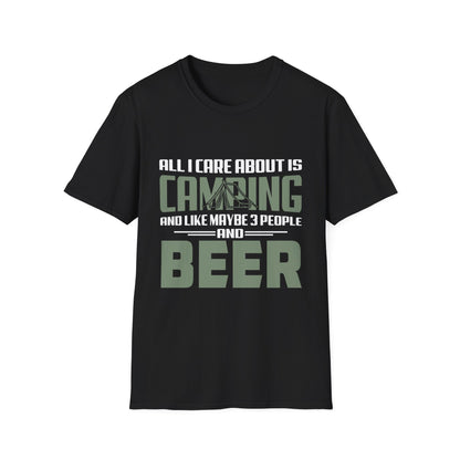 All I Care About Is Camping Funny Outdoor T-Shirt