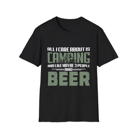 All I Care About Is Camping Funny Outdoor T-Shirt