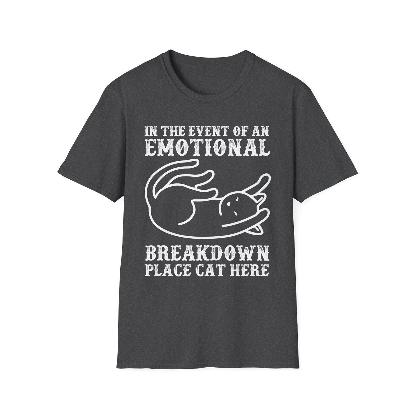 Emotional Breakdown Cat T-Shirt – Funny Cat Lover Graphic T-shirt