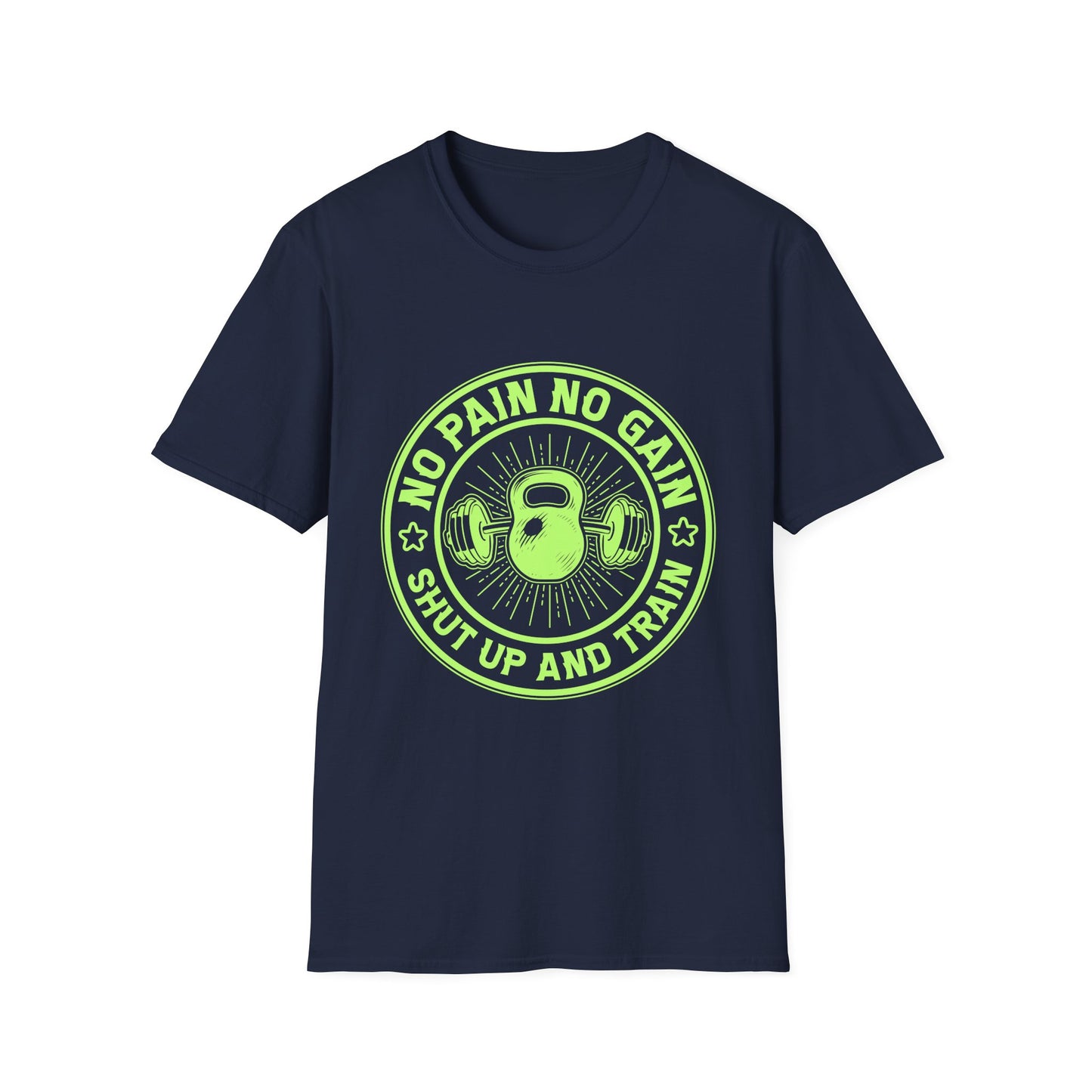 No Pain No Gain Kettlebell Gym Motivation T-Shirt