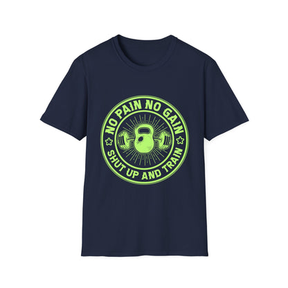 No Pain No Gain Kettlebell Gym Motivation T-Shirt