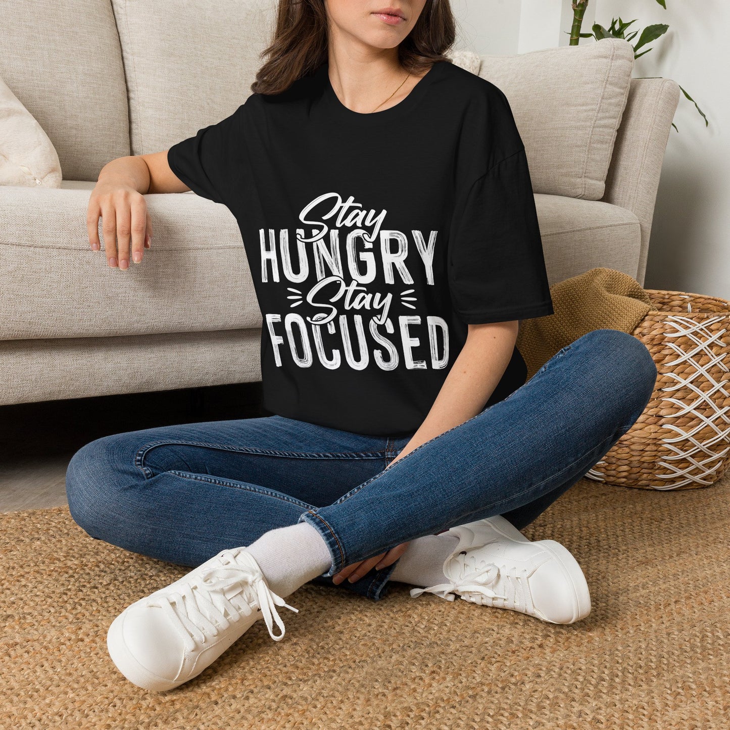 Stay Hungry Stay Focused Motivational T-Shirt
