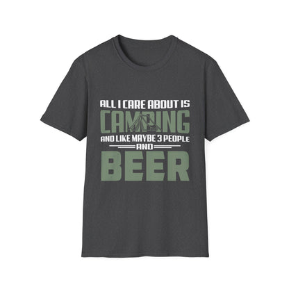 All I Care About Is Camping Funny Outdoor T-Shirt