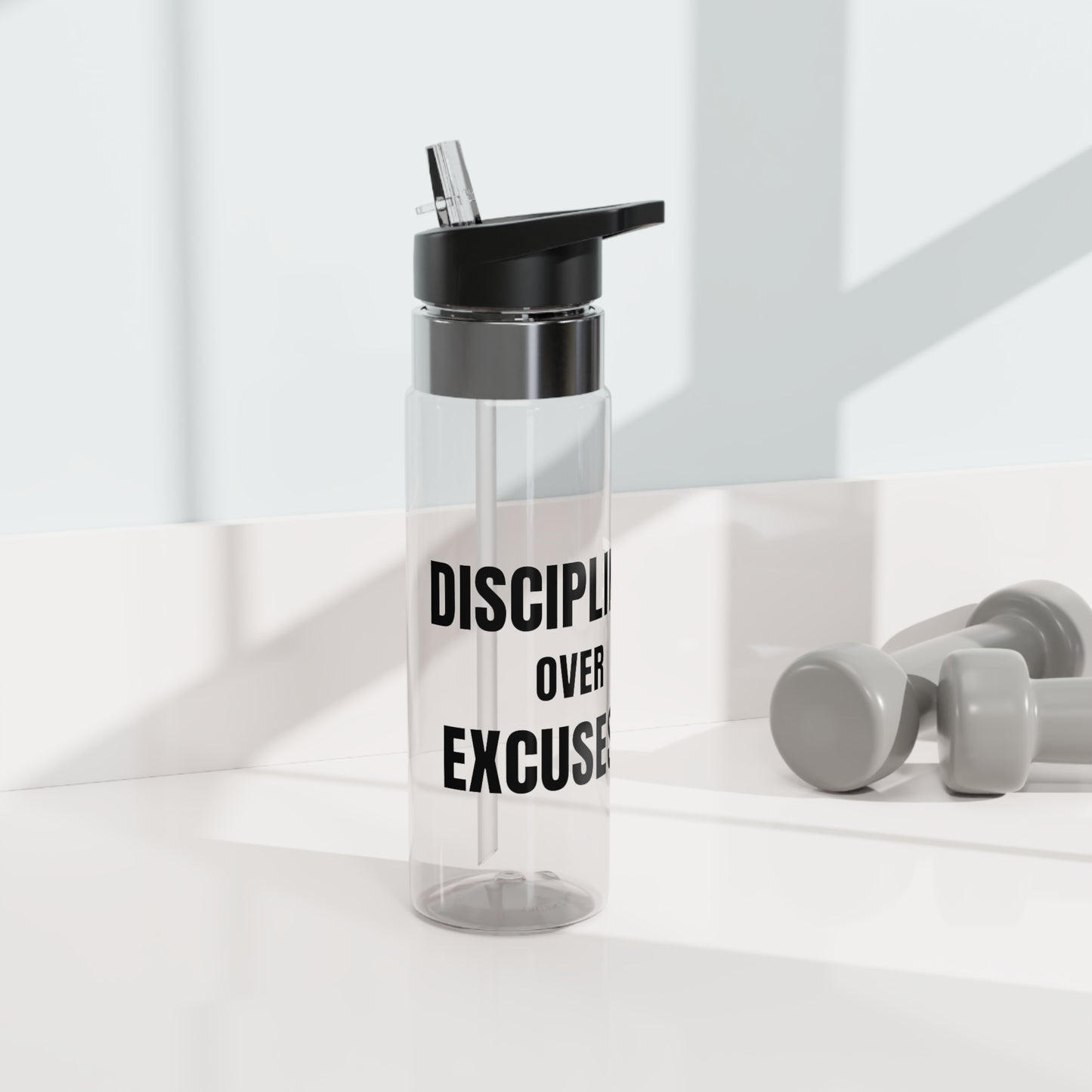 Discipline Over Excuses 20oz Tritan Sport Water Bottle
