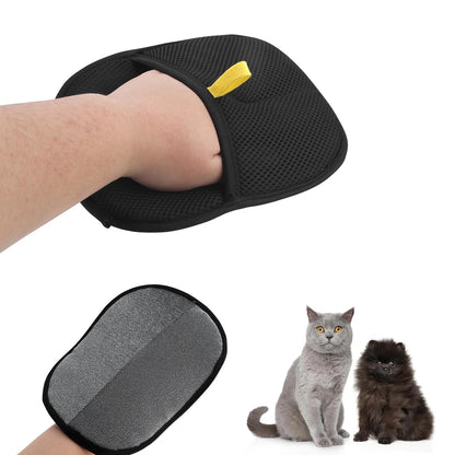 Pet Hair Removal Tool – Reusable Double-Sided Static Grooming Gloves